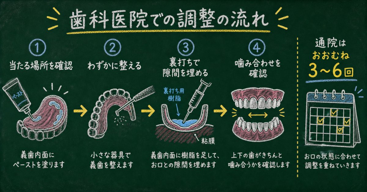 歯科医院で行う部分入れ歯の調整・修理と費用の目安