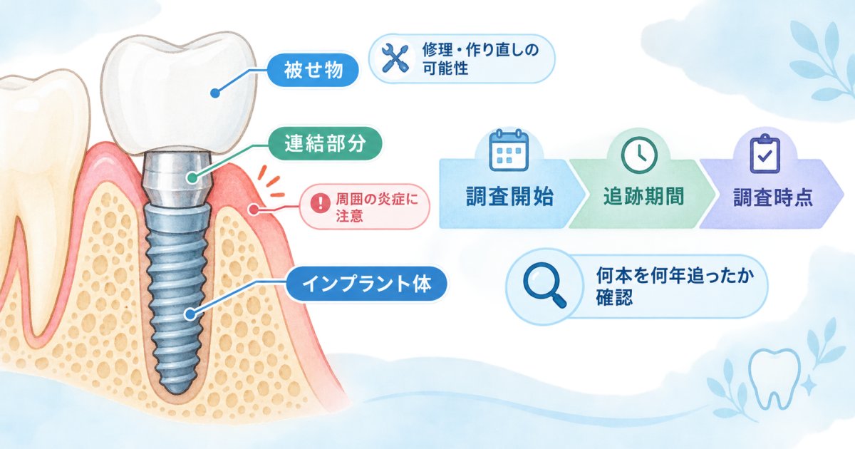 インプラントの寿命は何年?研究の数値をどう読むか